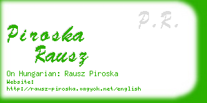 piroska rausz business card